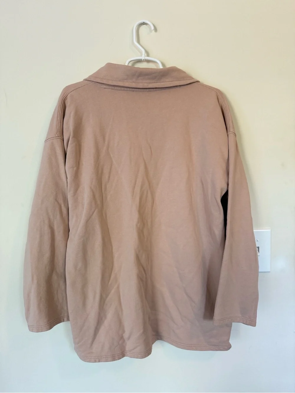 J. Crew Dusty Pink Half-Zip Sweater
